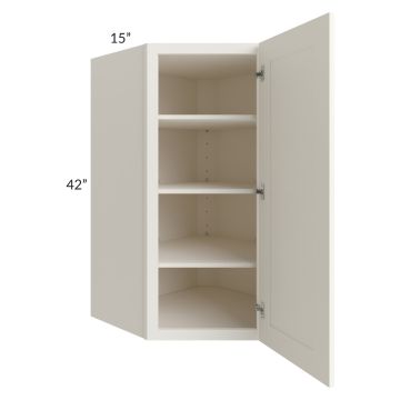 Signature Vanilla 27x42x15 Wall Diagonal Corner Cabinet