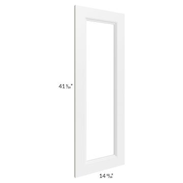 Providence White 27x42x15 Wall Diagonal Corner Glass Door Only with Glass Included