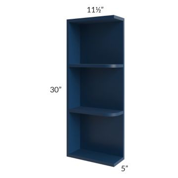 Portland Navy Blue 05x30 Wall End Shelf Cabinet