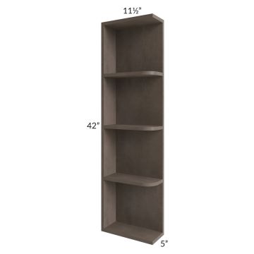 Natural Grey Shaker 05x42 Wall End Shelf Cabinet
