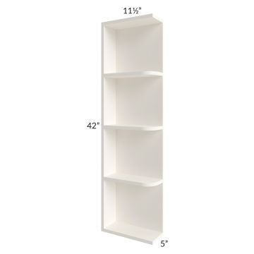 Signature Vanilla Glaze 05x42 Wall End Shelf Cabinet 