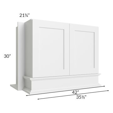 Asheville White Shaker 36x30 Wood Hood