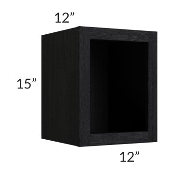 Township Rift Black Oak 12x15 Wall Open Cabinet