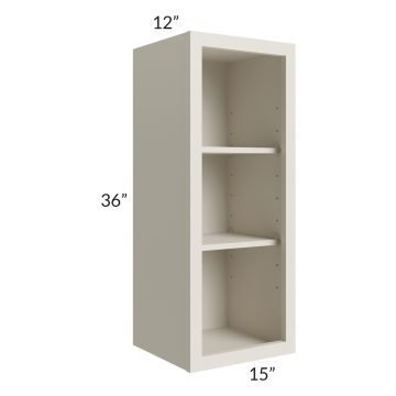 Asheville Cloud Shaker 15x36 Wall Open Cabinet