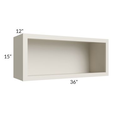 Asheville Cloud Shaker 36x15 Wall Open Cabinet