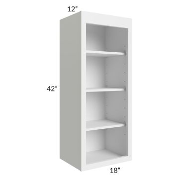 Union White 18x42 Wall Open Shelf Cabinet
