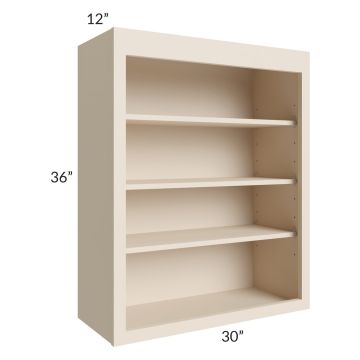 Midtown Cream Shaker 30x36 Wall Open Shelf Cabinet