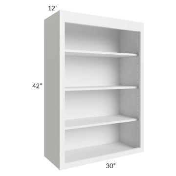 Union White 30x42 Wall Open Shelf Cabinet