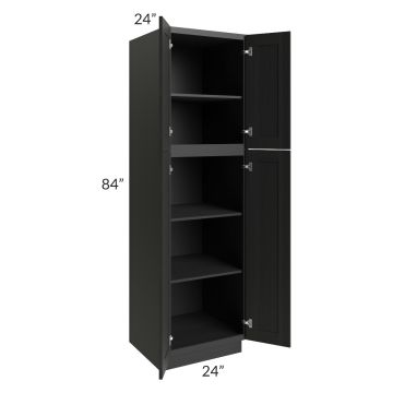 Artisan Black Shaker 24x84 Wall Pantry