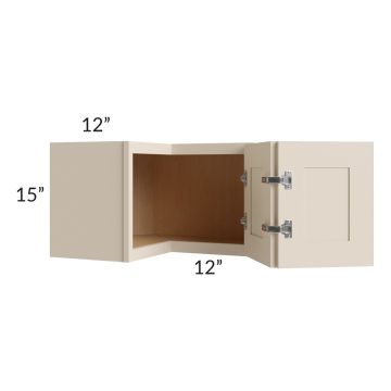 Midtown Cream Shaker 24x15 Square Corner Wall Cabinet