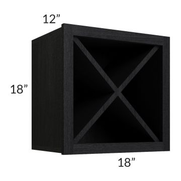 Township Rift Black Oak 18x18 Wine Rack Cabinet