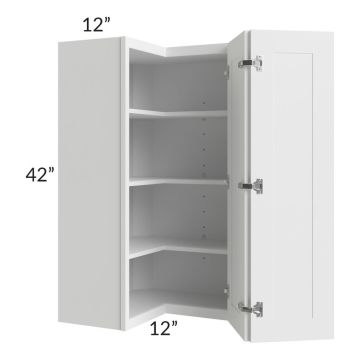 Providence White 24x42 Wall Corner Unit