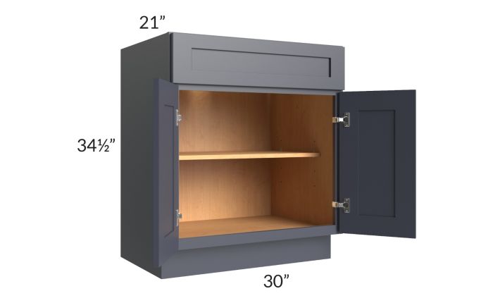 Midtown Indigo Shaker 30" Vanity Base Cabinet